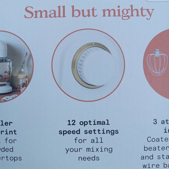 Beautiful 3.5 Qt Stand Mixer, Lightweight & Powerful with Tilt-Head, White Icing - Picture 16 of 16